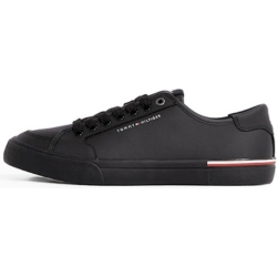 Tommy Hilfiger Vulc Low Top Leder Sneaker, Schwarz für 39,95€ (Vergleich: 68€)