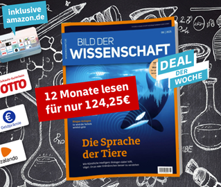 „BILD DER WISSENSCHAFT“ Prämienabo für 124,25€ + bis zu 120€ Prämie