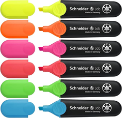 Schneider Job 150 Textmarker 6er Etui für 2,69€ (Vergleich: 4,50€)