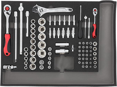 GEDORE red Steckschlüssel-Satz 1/4′ + 1/2′ und Zubehör, 84-teilig für 264,50€ (Vergleich: 361,07€)