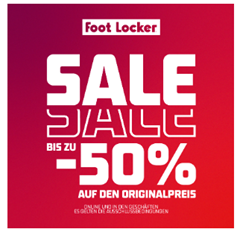 Foot Locker Summer Sale mit bis zu 50% Rabatt