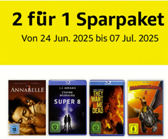 Amazon: 2 für 1 auf Blu-rays (die günstigere gibt es gratis dazu)