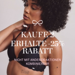 Hunkemöller: 25% Rabatt ab 2 bestellten, ausgewählten Artikeln oder bis zu 50% Rabatt im SALE