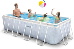 Intex 4m x 2m x 1m Chevron Prism Rectangular Pool Set für 359,99€ (Vergleich: 454,95€)