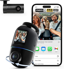 70mai Dash Cam 4K Omni, 4K+1080P Dashcam Auto 360 Grad Vorne und Hinten mit Dual STARVIS 2 HDR, 4G LTE, AI-Bewegungserkennung für 319,99€