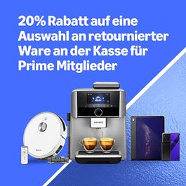 Amazon Prime Day: 20% Rabatt auf ausgewählte retournierte Ware