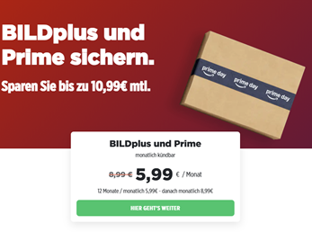 [perfekt für den Prime Day] BILDplus und Amazon Prime für 5,99€/Monat – monatlich kündbar