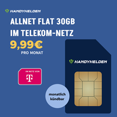 [Top] 30 GB 5G Telekom Allnet Flat für 9,99€/Monat – monatlich kündbar & dauerhaft günstig