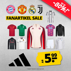 SportSpar: Adidas Fanartikel SALE mit Artikeln ab 5,99€