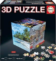 Educa 3D Puzzle Reise Die Puzzle-Herausforderung in Form eines Würfels für 11,50€ (Vergleich: 29,95€)