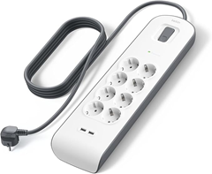 Belkin 8-fach Steckdosenleiste mit Überspannungsschutz & USB für 22,99€ (Vergleich: 34,29€)