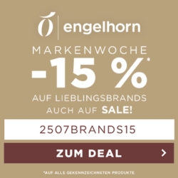 Engelhorn: 15% Rabatt auf ausgewählte Lieblingsbrands – auch auf SALE