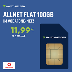 klarmobil Allnet Flat 100 GB 5G im Vodafone-Netz für nur 11,99 €/Monat – monatlich kündbar