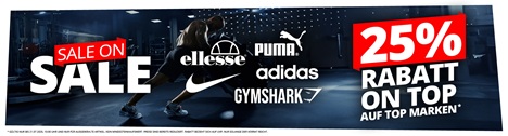 Sportspar: 25% Rabatt auf Nike, Ellesse, Puma, Adidas und Gymshark