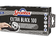 Spontex Extra Black Einmalhandschuhe aus Vinyl (Größe S, 100er Pack) für 5,22€ (Vergleich:
