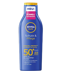 NIVEA SUN Schutz & Pflege Sonnenlotion LSF 50+ (200 ml) für 7,15€ (Vergleich: offline ab 9,25€)