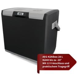 AEG Kühlbox KK28 mit 12V / 230V Stromversorgung für 79,99€ (Vergleich: 104,95€)