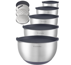 Winzbacher Edelstahl Schüssel mit Deckel [5er Set] für 38,95€ (Bester Preis bisher)