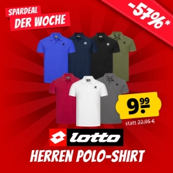 Lotto Piqué Poloshirts für Herren aus 100% Baumwolle, 7 verschiedene Farben, Gr. S – 3XL ab 9,99€