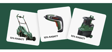 eBay: 10% Rabatt auf Bosch Home & Garden Artikel