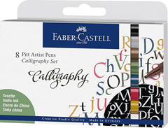 Faber-Castell Pitt Artist Pen Calligraphy Set (8er Etui) für 8,21€ (Vergleich: 18,55€)