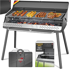 KESSER® Klappgrill mit Gestell (Holzkohle, inkl. Zubehör) für 59,80€ (Vergleich: 76,33€)