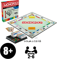Monopoly Basisspiel (DE-Fassung, m. Aufbewahrungsfach & größeren Figuren) für 22,37€ (Vergleich: 29,88€)