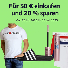 Amazon: Kleidung, Beauty und Co. Produkte für mindestens 30€ kaufen + 20% Rabatt erhalten