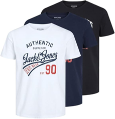 JACK & JONES Herren T-Shirt (3er Pack) für 16,82€ (Vergleich: 25,94€)