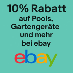 10% Rabatt auf Pools, Gartengeräte und mehr