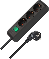 Brennenstuhl Eco-Line 3-Fach Steckdosenleiste (1,5m, schwarz) für 4,49€ (Vergleich: 7,48€)