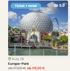 Europa-Park Rust: Hotel + Ticket + Frühstück ab 119€ pro Person