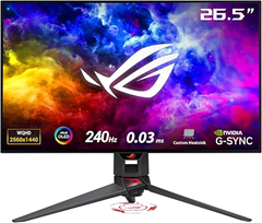 ASUS ROG Swift OLED PG27AQDM – 27 Zoll WQHD Gaming Monitor (240Hz, 0.03ms, OLED) für 599,90€ (Vergleich: 725,39€)