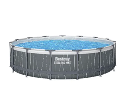 Bestway Framepool Steel Pro MAX (Set) Ø457x107cm LED-Design mit Filterpumpe für 394,90€ (Vergleich: 523,34€)