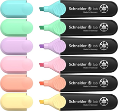 Schneider Job 150 Pastell Textmarker 6er Etui für 2,69€ (Vergleich: 7,53€)