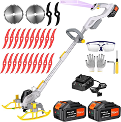 WeGofly 28CM Akku-Rasentrimmer (2 x 21V 4.0A Akku) für 44,98€