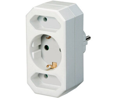 Brennenstuhl Mehrfachsteckdose (Steckdosenadapter 3-fach, Weiß) ist für 1,56€