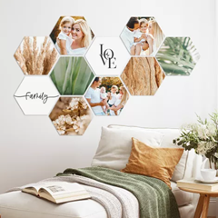 Sommerfotos als Wandkunst: 8 Hexagon-Bilder (22x19cm) für 19,95€