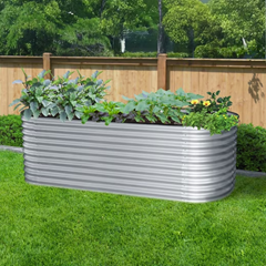 KONIFERA Hochbeet bodenloses Gartenbeet aus verzinktem Stahl, BxTxH: 240x80x82 cm für 74,94€ (Vergleich: 89,99€)