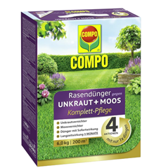 COMPO Rasendünger gegen Unkraut + Moos (6 kg) für 25,60€ (Vergleich: 37,49€)