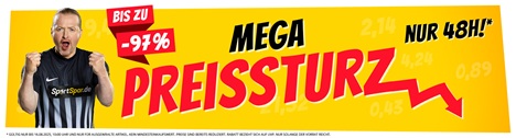 Sportspar: Mega Preissturz mit bis zu 97% Rabatt auf viele ausgewählte Artikel im Shop