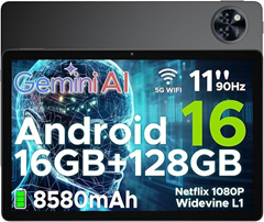 DOOGEE U11 Android 16 Tablet 11 Zoll Gemini AI 16GB RAM +128GB ROM (2TB TF) 8580mAh Tablet für 104,49€