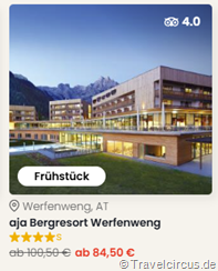 aja Bergresort Werfenweng Österreich mit Frühstück, 4 Gänge Menü, Wellness ab 169€ pro Person für 2 Nächte