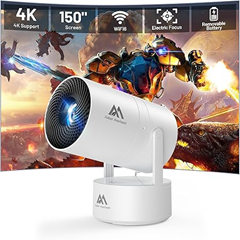 Aubor Mentech Mini Beamer mit Akku für 64,93€