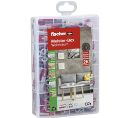 fischer Meister-Box Wohnraum Dübelset 132tlg. für 10,70€ (Vergleich: 17,78€)