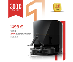 Roborock Saros Z70 in Schwarz für 1.499€ (Vergleich 1.554,48€) + 200€ Zubehör Gutschein + gratis Artikel im Wert von mindestens 180€