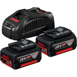 Bosch Professional 18V System Akku Starter-Set: 2x GBA 18V 5.0Ah Akku + Schnellladegerät GAL 1880 CV für 133,99€ (Vergleich: 163,20€)