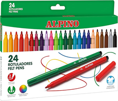 ALPINO Fineliner Filzstift-Set (24 Stück) für 2,70€ (Neuer Bestpreis)