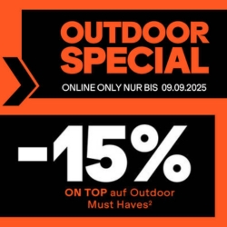 SportScheck: bis zu 40% Rabatt + 15% Extra-Rabatt auf rund 1.600 Outdoor Must-Haves