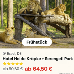 Hotel Heide Kröpke inkl. Serengeti-Park ab 129€ pro Person für 2 Nächte mit Frühstück, 3-Gang-Dinner & Wellness